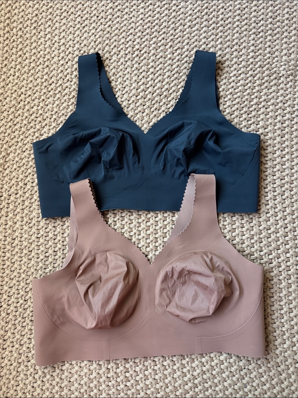 Evelyn & Bobbie Evelyn Wireless Bra Bundle Set of 2 | Black & Clay | Size 3XL